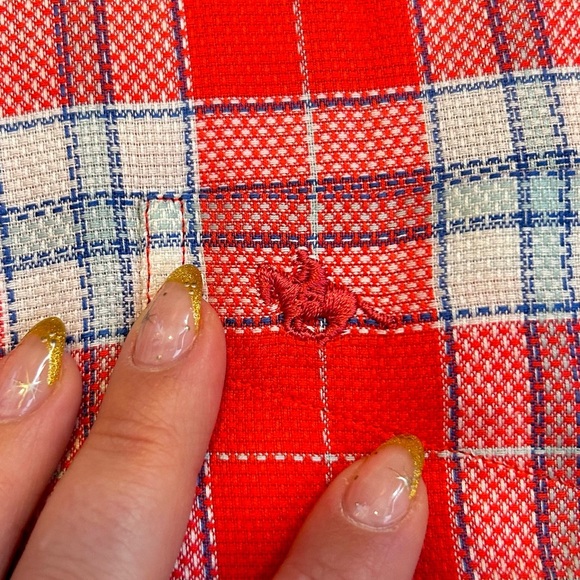 70s Vintage Menswear Plaid Western Style Button Up Formal Shirt - Picture 5 of 6